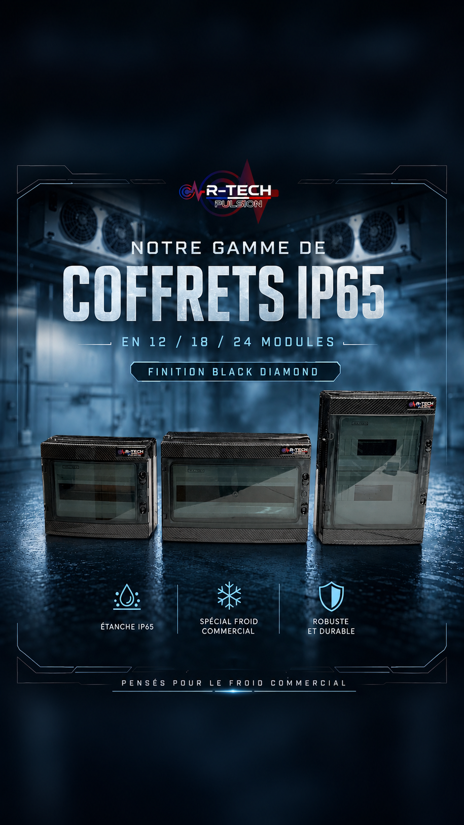 Coffret électrique modulaire HA 18WAY – 18 modules – IP65