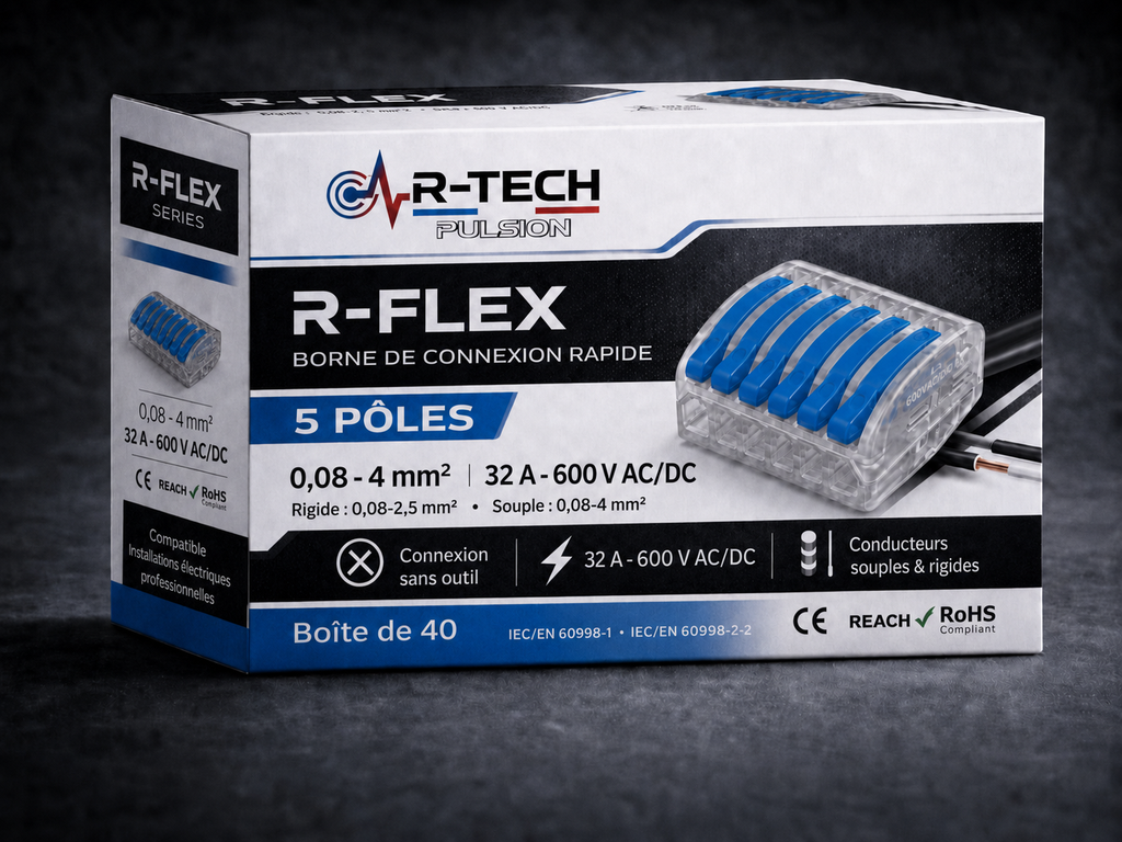 Borne de connexion rapide R‑FLEX – 5 entrées